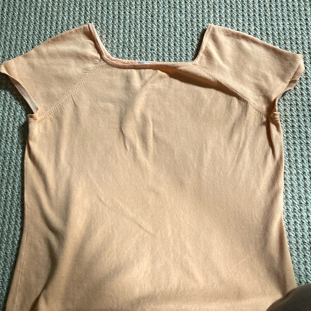 Talbots scoop neck cap sleeve top.